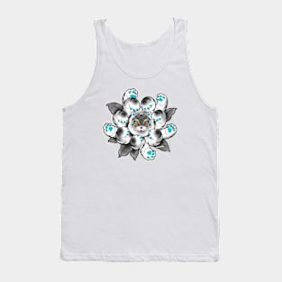 gato japones estilo mándala Tank Top